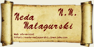 Neda Malagurski vizit kartica